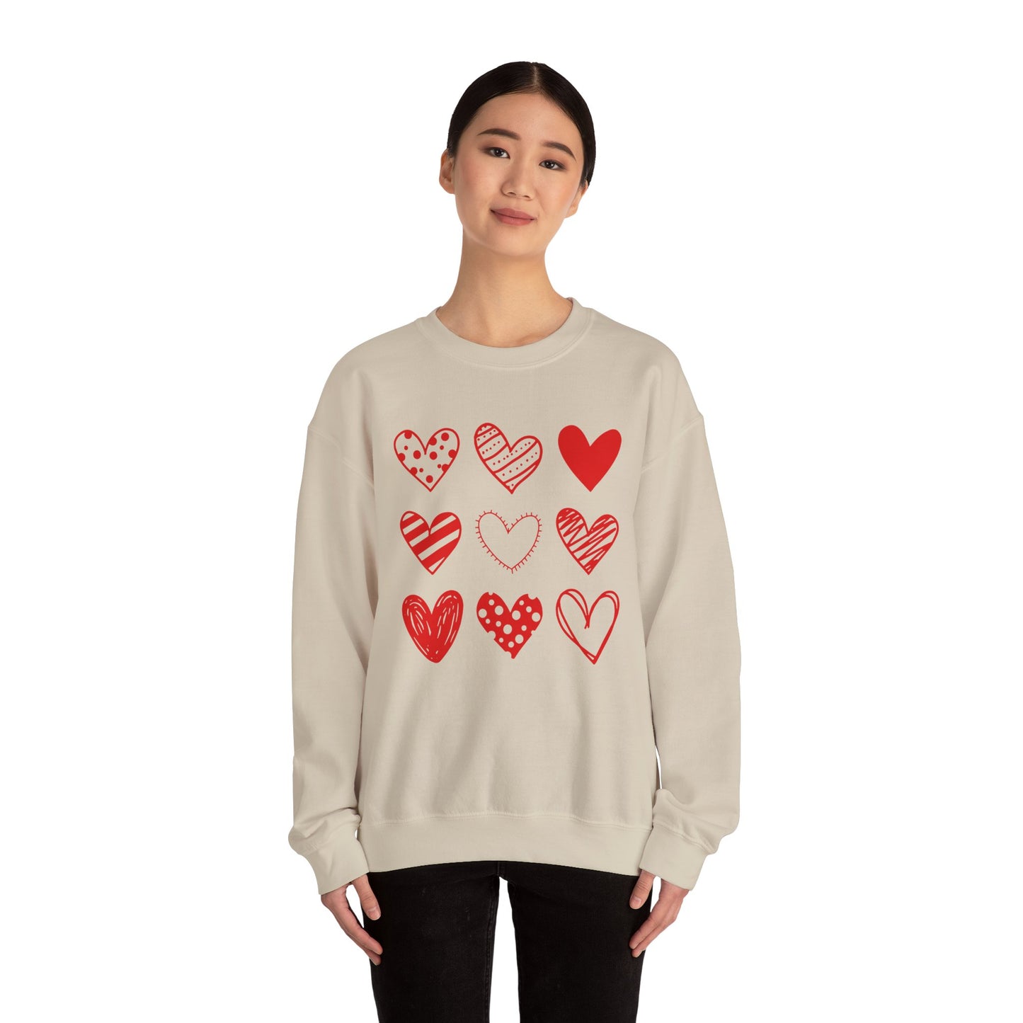 Pretty Hearts Crewneck Sweatshirt