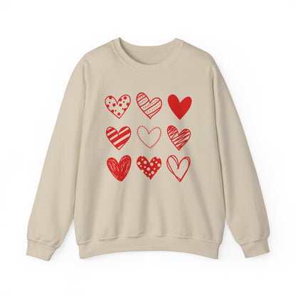 Pretty Hearts Crewneck Sweatshirt