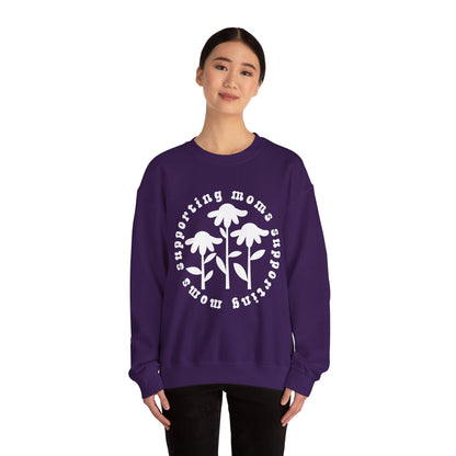 Moms Supporting Moms Flower Crewneck Sweatshirt