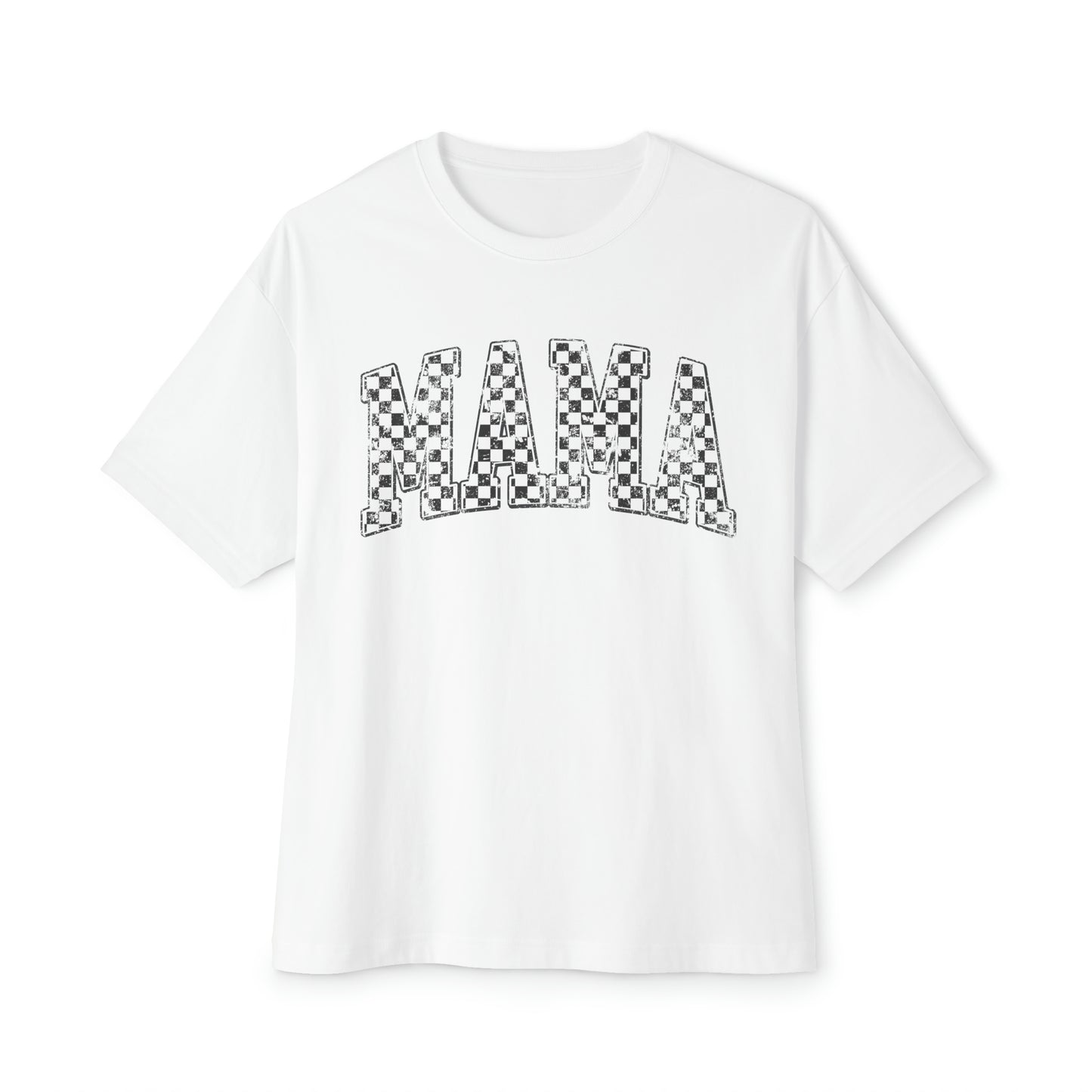 Mama Checkered Oversized Boxy Tee