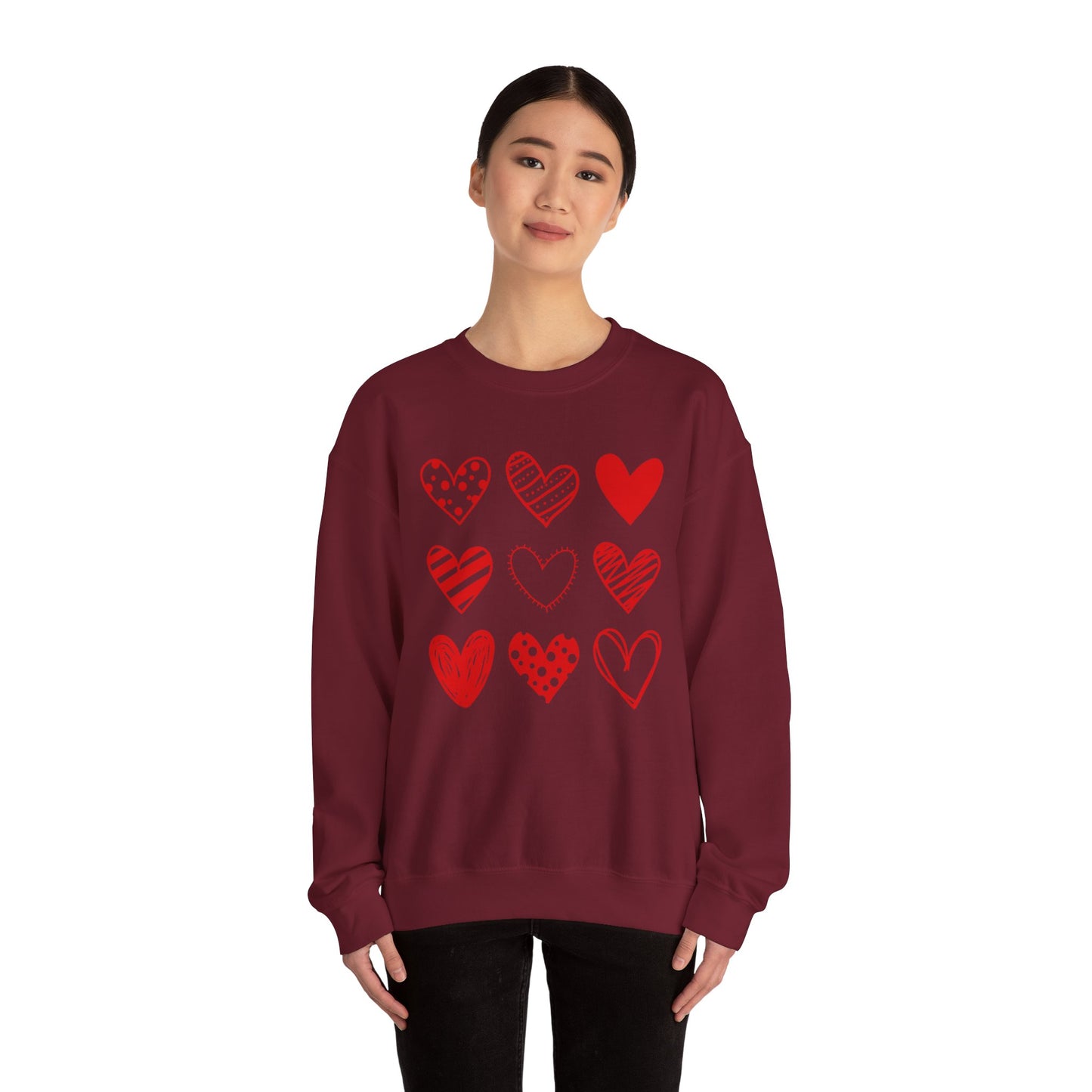 Pretty Hearts Crewneck Sweatshirt