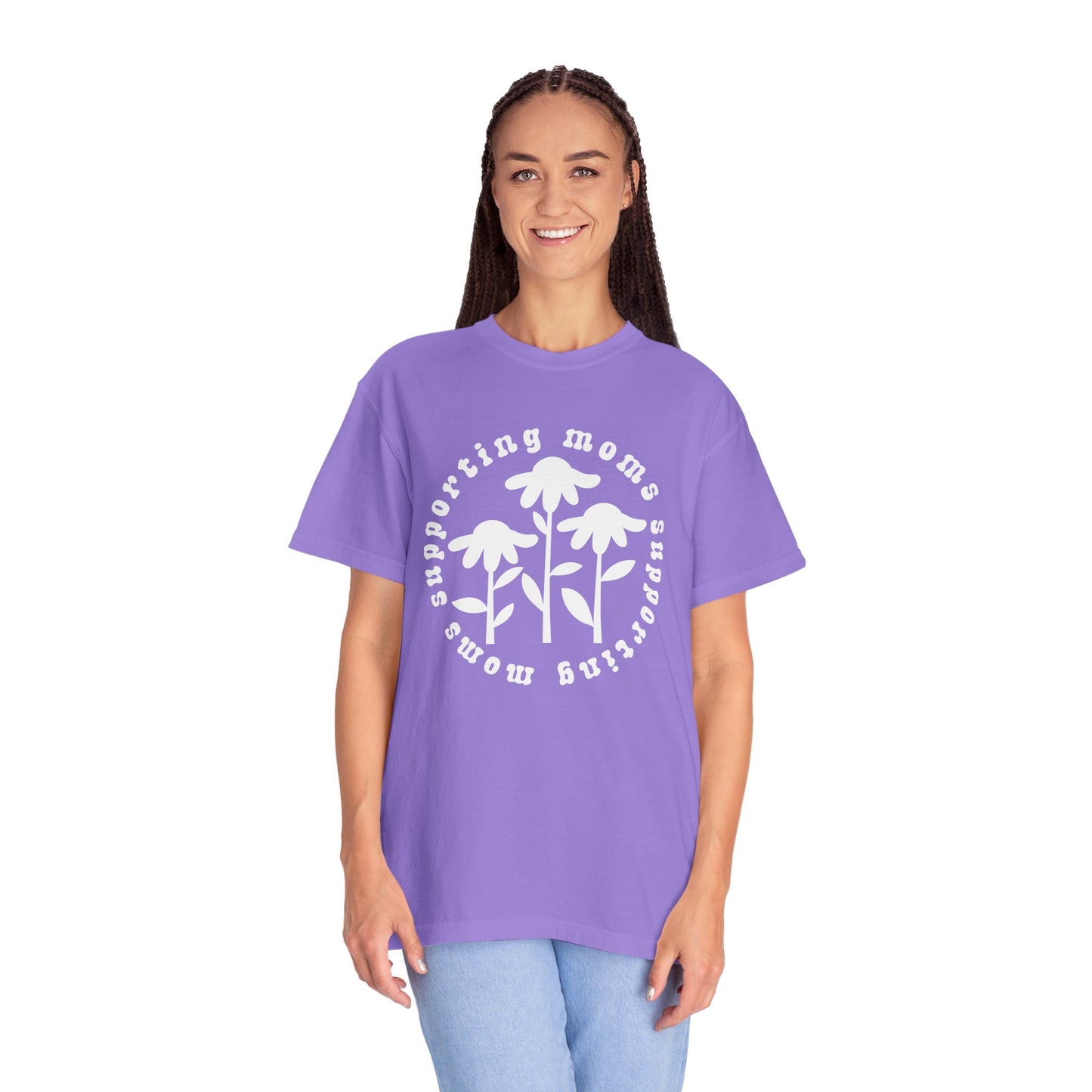 Moms Supporting Moms Flower Tee