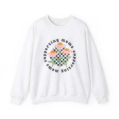 Moms Supporting Moms Flower Crewneck Sweatshirt