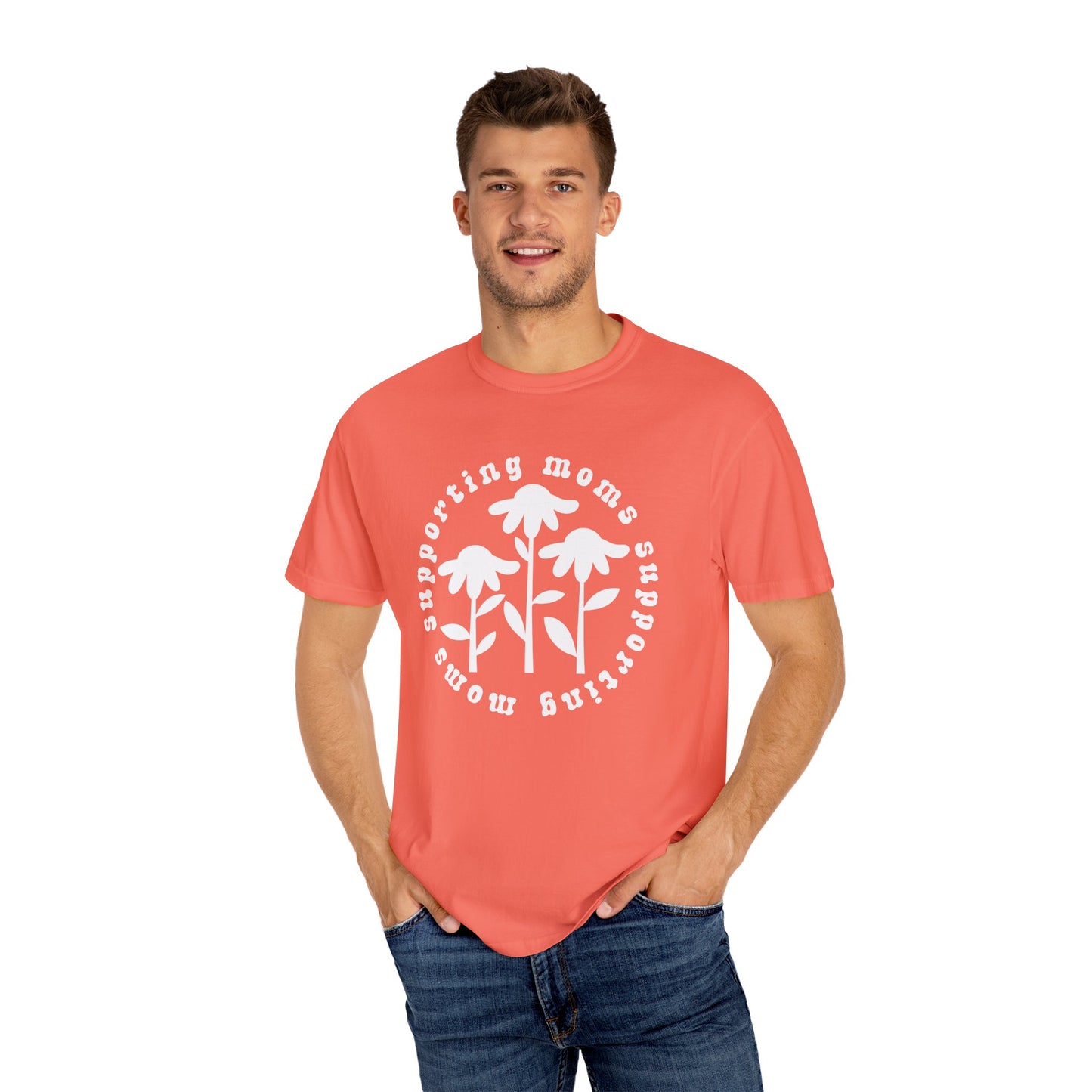 Moms Supporting Moms Flower Tee