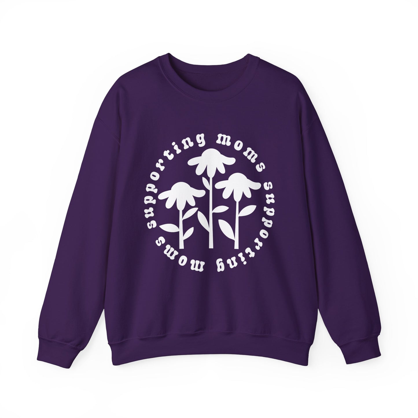 Moms Supporting Moms Flower Crewneck Sweatshirt