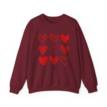 Pretty Hearts Crewneck Sweatshirt