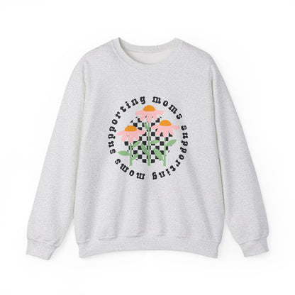 Moms Supporting Moms Flower Crewneck Sweatshirt