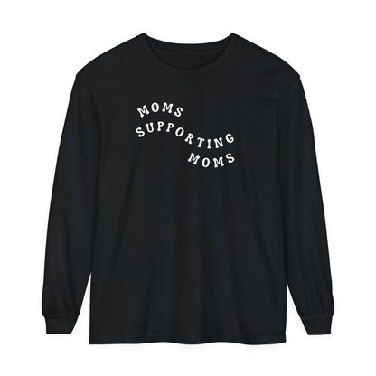 Wavy Moms Supporting Moms Long Sleeve Graphic Tee