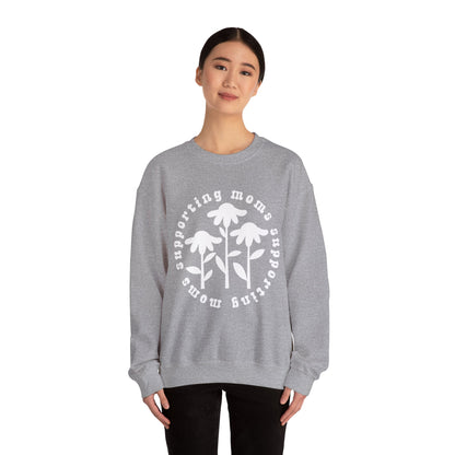 Moms Supporting Moms Flower Crewneck Sweatshirt