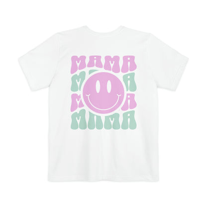 Mama Smiley Face Pocket Tee