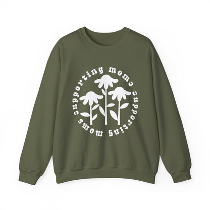 Moms Supporting Moms Flower Crewneck Sweatshirt