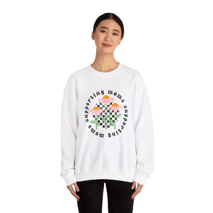 Moms Supporting Moms Flower Crewneck Sweatshirt