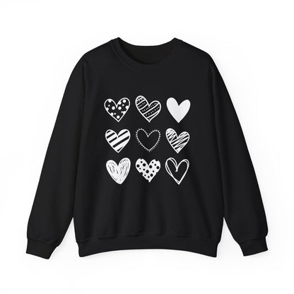 Pretty Hearts Crewneck Sweatshirt