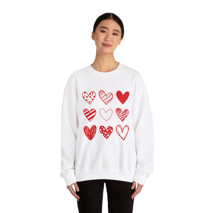 Pretty Hearts Crewneck Sweatshirt