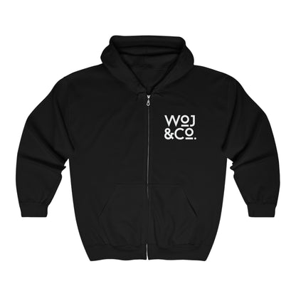 Woj & Co Logo Full Zip Hooded Sweatshirt