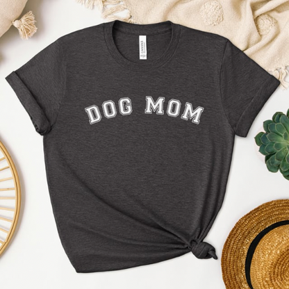 Dog Mom Varsity Graphic Tee