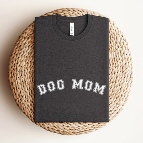 Dog Mom Varsity Graphic Tee