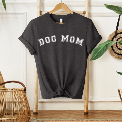 Dog Mom Varsity Graphic Tee