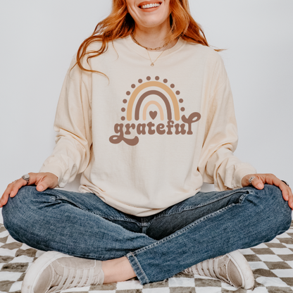 Grateful Rainbow Long Sleeve Graphic Tee