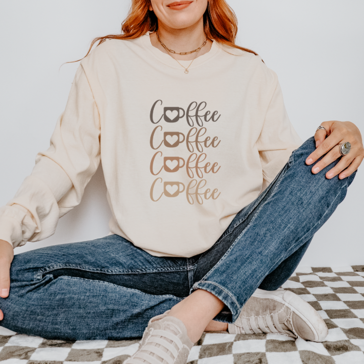 Coffee Lover Long Sleeve Graphic Tee